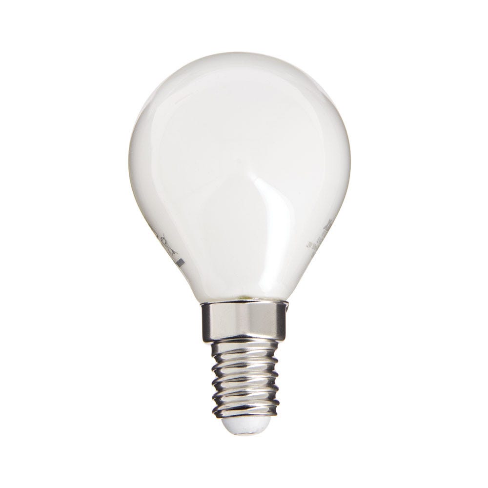 3 ampoules Filament LED Flamme Opaque E14 470Lm 40W 4000K Blanc