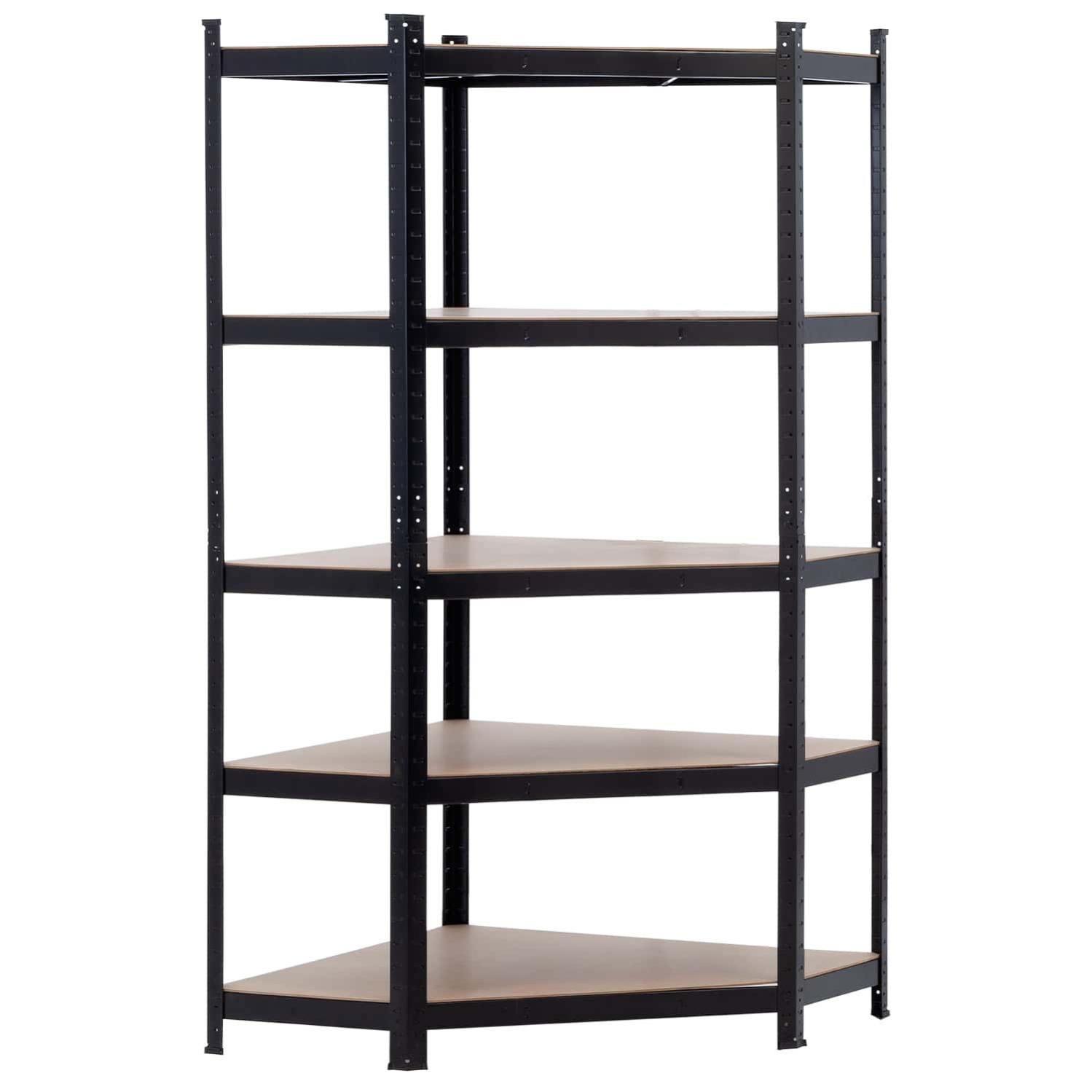 Estantería Esquinera Modular Negra 5 Baldas 180x90x40x70,5cm 875Kg GH91 Leroy Merlin