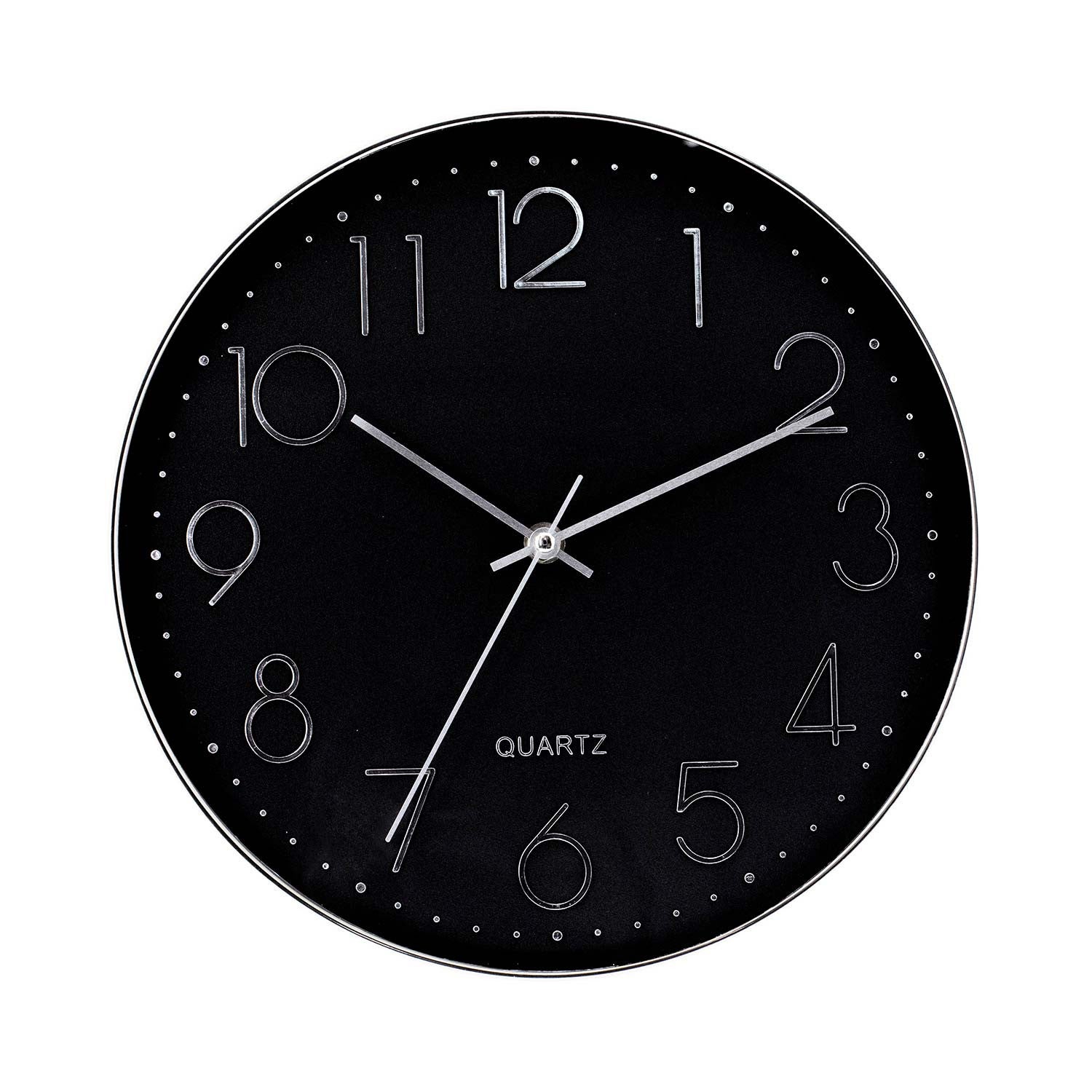 Orologio da parete moderno a rilievo con quadrante nero Ø30 cm Thinia Home