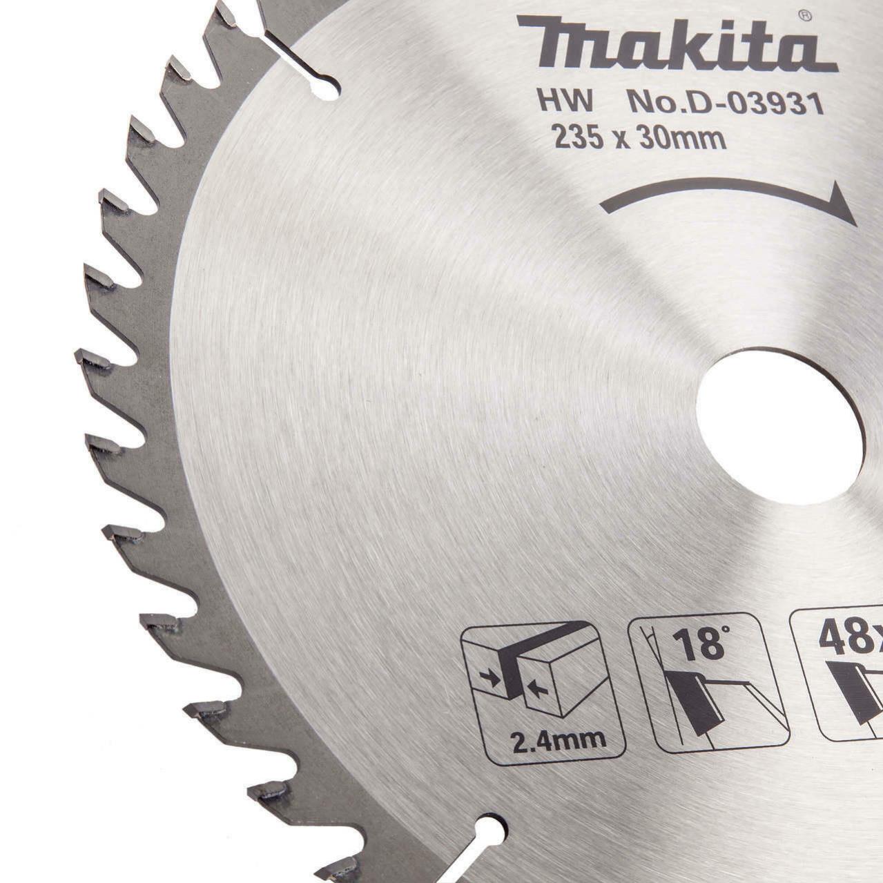 Makita - Lame De Scie Circulaire Carbure 235mm 48 Dents - D-03931 ...