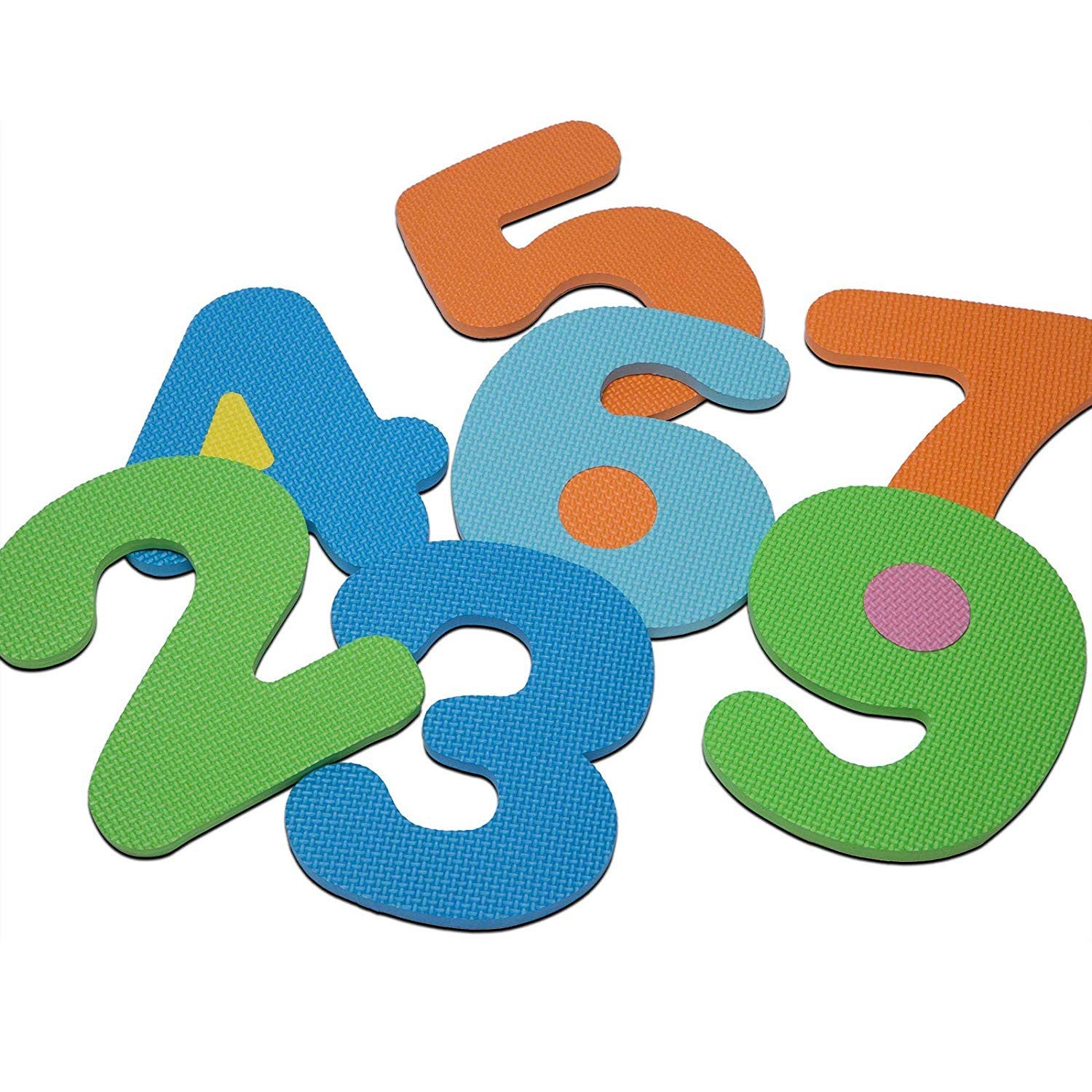 Suelo para niños puzle 31,5x31,5x1cms de goma Eva Letras, números. Pack piezas ( Números de 0 a 9) | Leroy Merlin