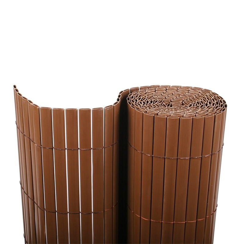 Cañizo PVC Doble Cara Marrón Chocolate. 3M. 1.5x3m
