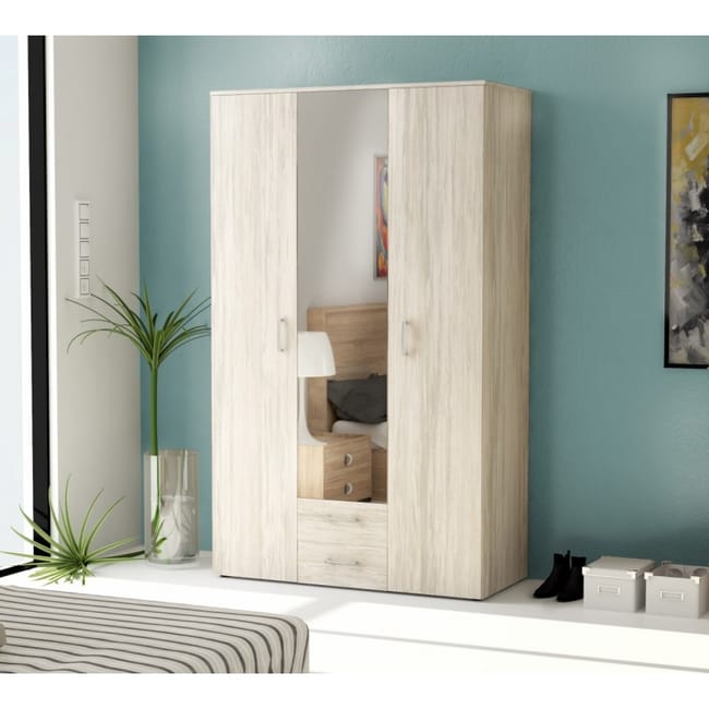 Kit armadio 3a+2c specch.120x200x52 bian/ven.k083 | Leroy Merlin