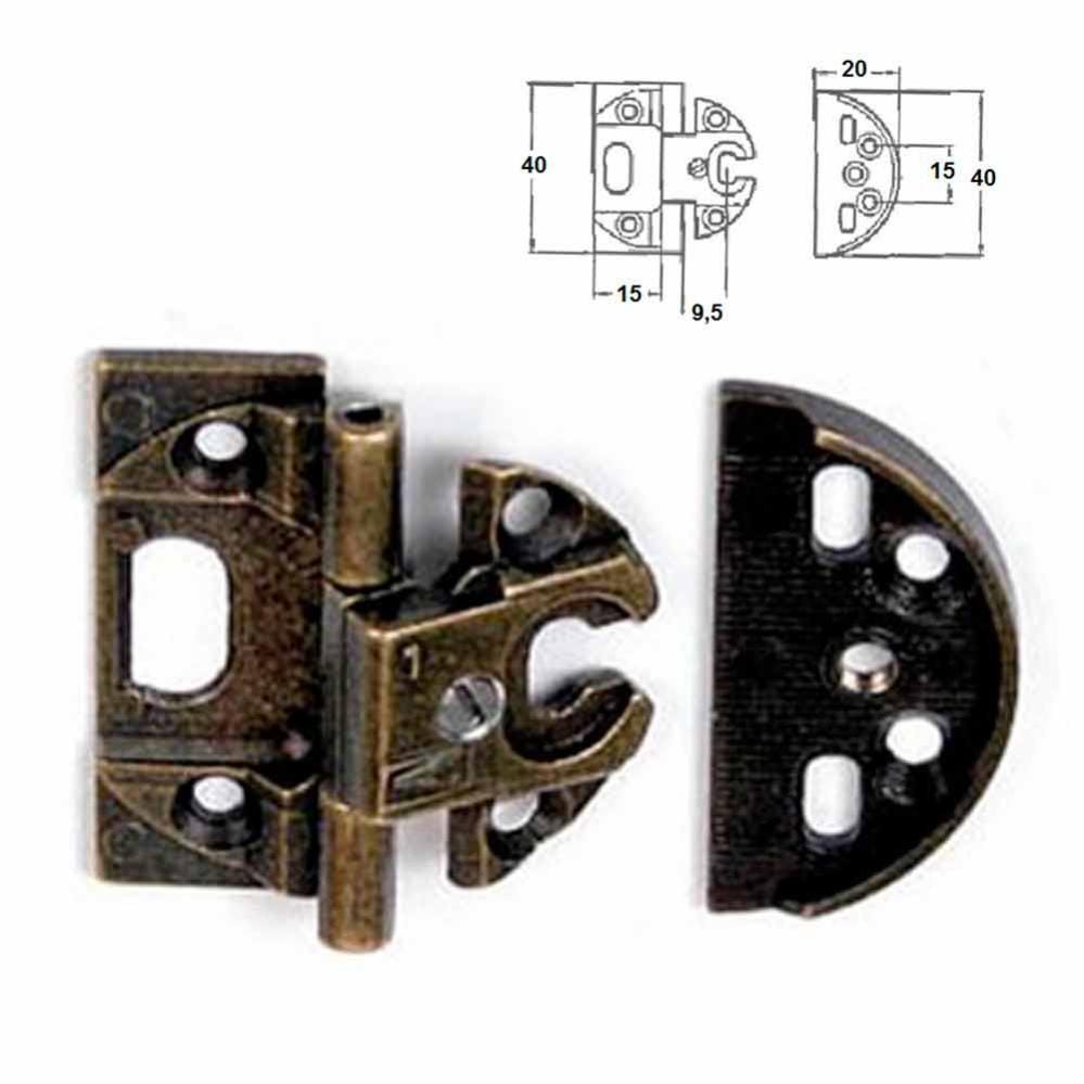 BricoShopping® Coppia Di CERNIERA Per Anta Dei Mobili Antichi Legno E Armadi IN STILE CLASSICO Soggiorno O Camera Da Letto Arte Povera Pesanti A Battuta Cerniere Anticate Antichizzate (BS0186, Bronzo - Foto 13