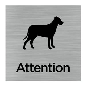 Plaquette indicatrice Attention au chien