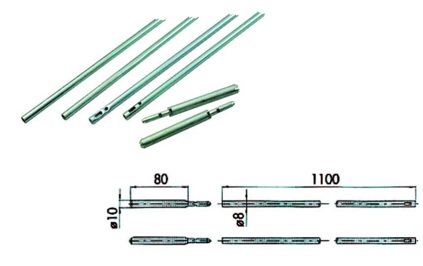 Silverline Set 12 Aste Da Scarico - Con Stantuffo In Gomma, Per