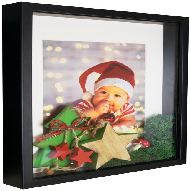 BD ART Cadre Photo profond Noir 50x50 cm Box 3D Cadre Boîte avec  Passe-Partout 40x40 cm, Plexiglas : : Cuisine et Maison