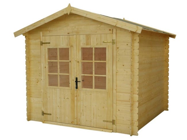 Abri de jardin bois ALTANKA DOM127 2,46x2,46m naturel, 19mm, 6m2