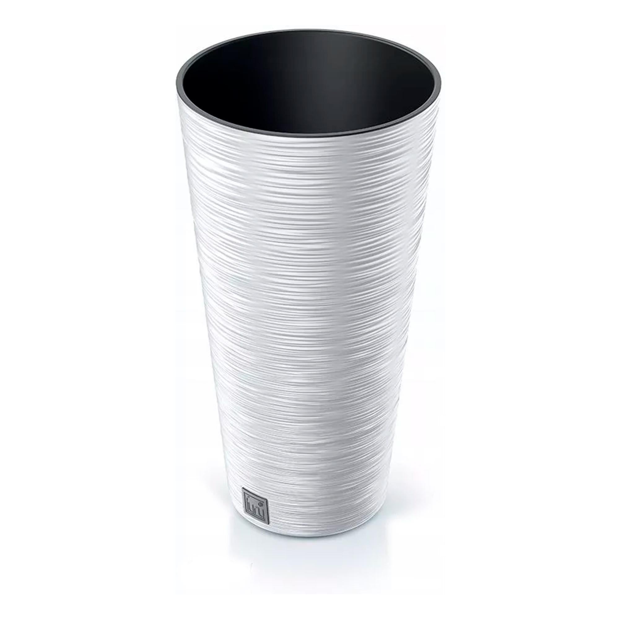 Pot de fleurs avec reserve d´eau, supports de fixation 8L blanc- FURU