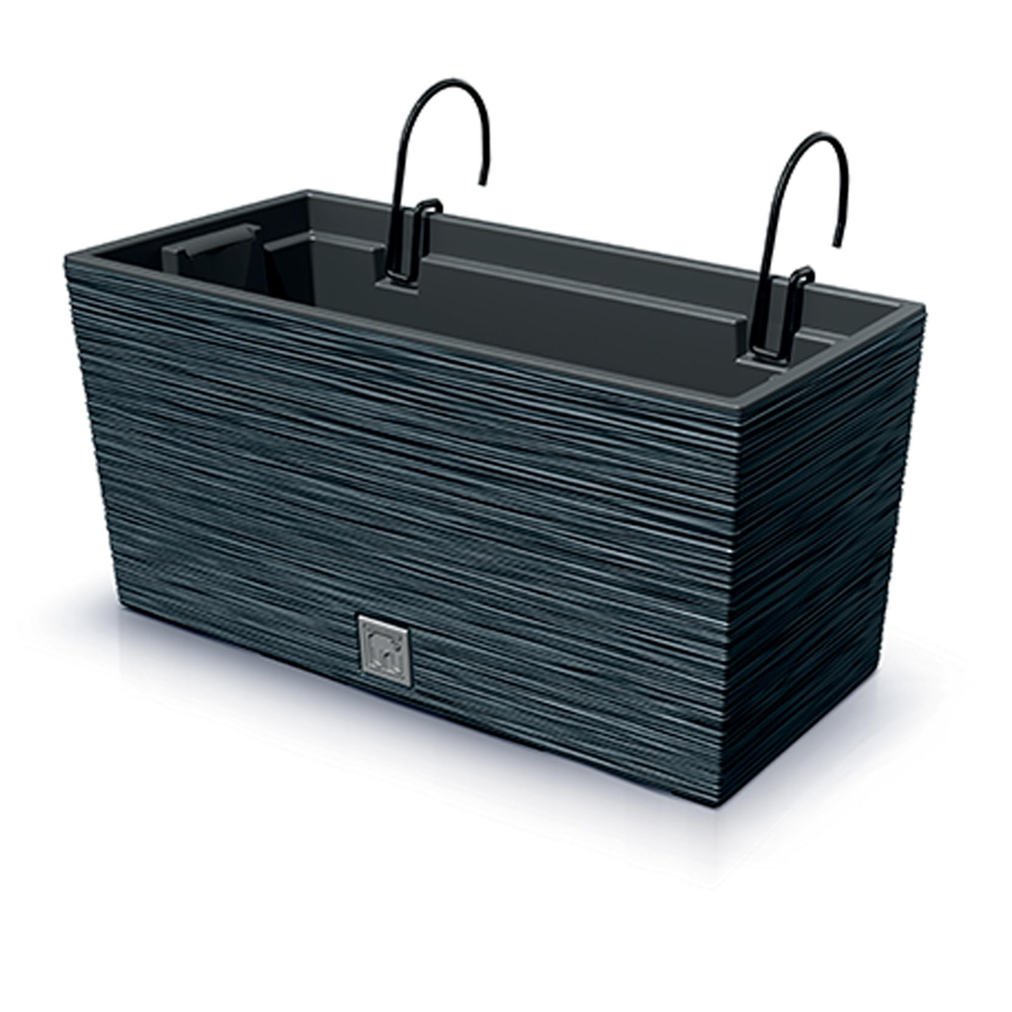 Lot De 3 Jardinières Carrées FURU Prosperplast - Bleu - 24x24x23.5 Cm - Avec Insert - Neuf