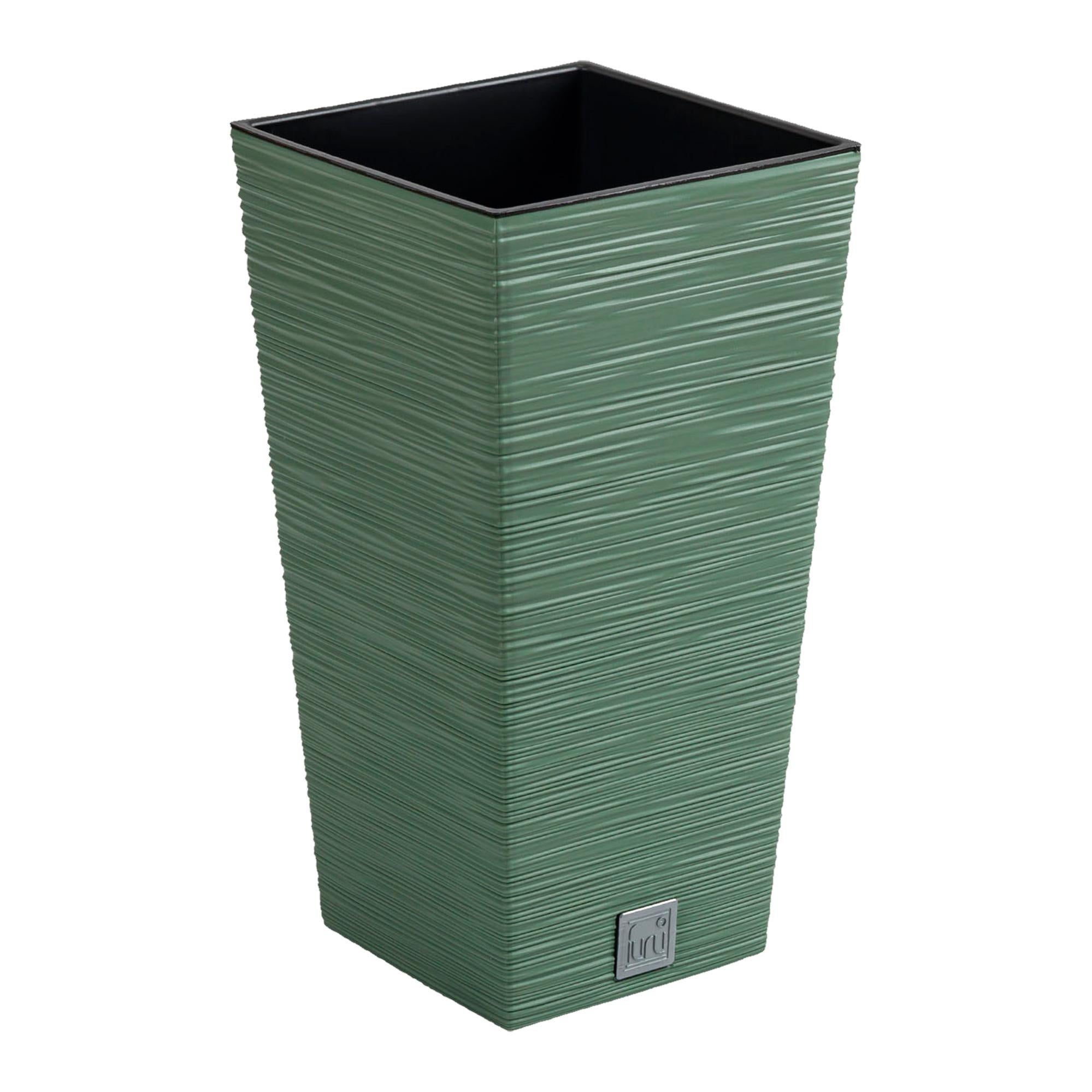 FURU Vaso Con Riserva D'Acqua 12 Litri Antracite – Fioriera 2 In 1 Con Gancio In Metallo Per Balcone (58x18x19,5 Cm) - 5