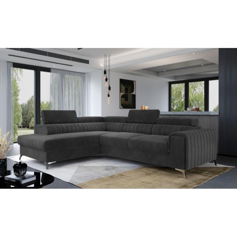 Canapé d'angle convertible design Laurence - angle canapé - Gauche ...