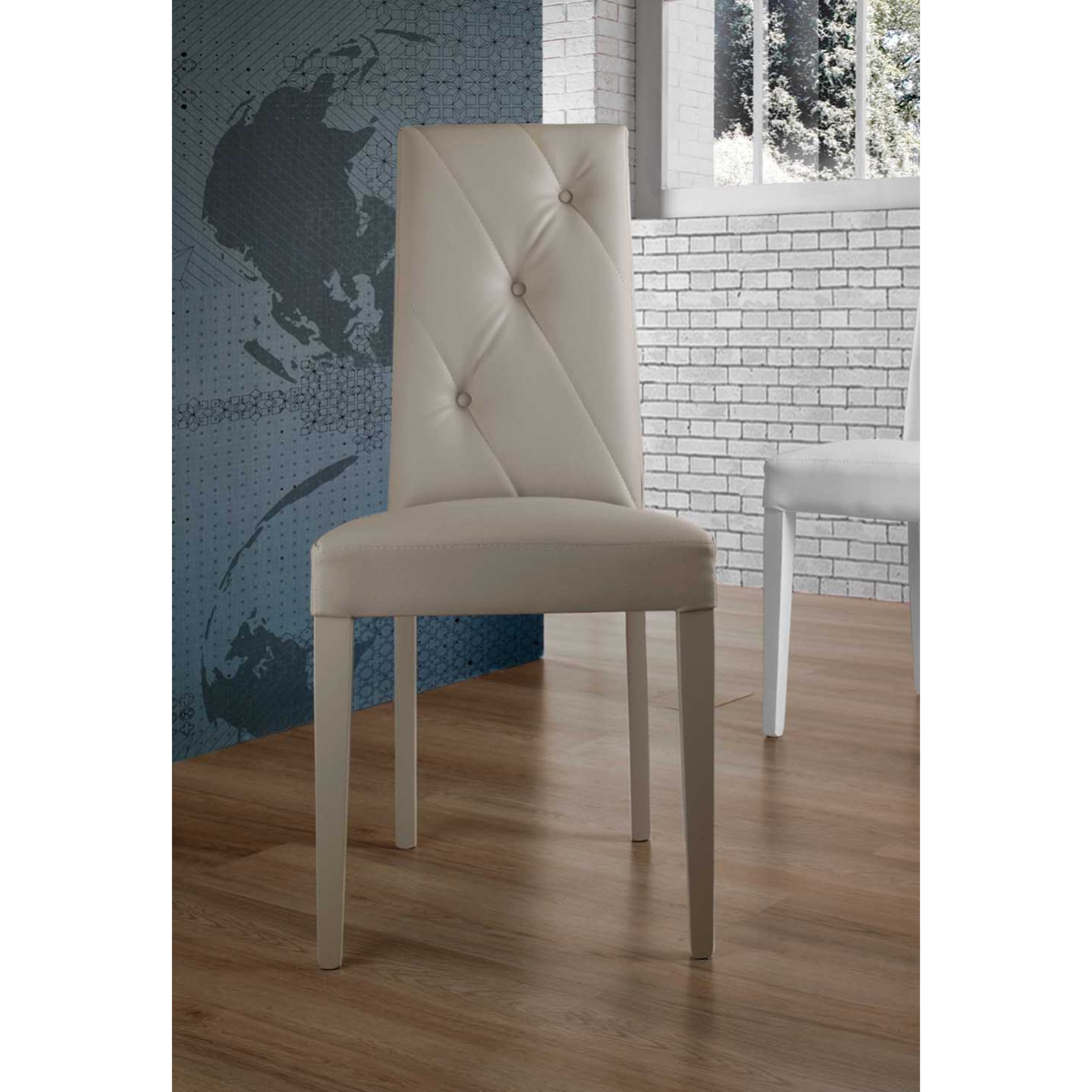chairus Set di 2 Sedie da Pranzo in Ecopelle Sedia Cucina Girevole Poltroncina Imbottita con Schienale Sedia Moderna Design con Gambe in Metallo per Sala da Pranzo/Soggiorno, Marrone