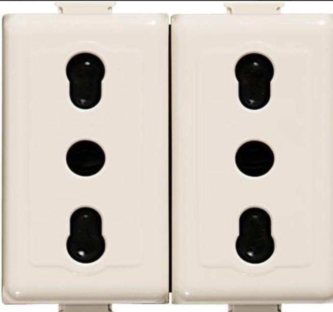 MAGIC BIPASS PRESA 2PE 1016A 5180 – Italienische Steckdose, 2P+T, 16A, Weiß