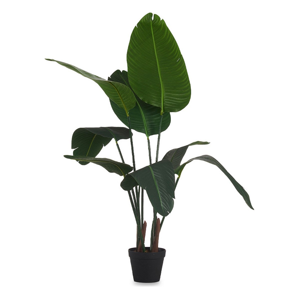 Planta artificial de hoja perenne en maceta HOMCOM 17x17x95 cm verde