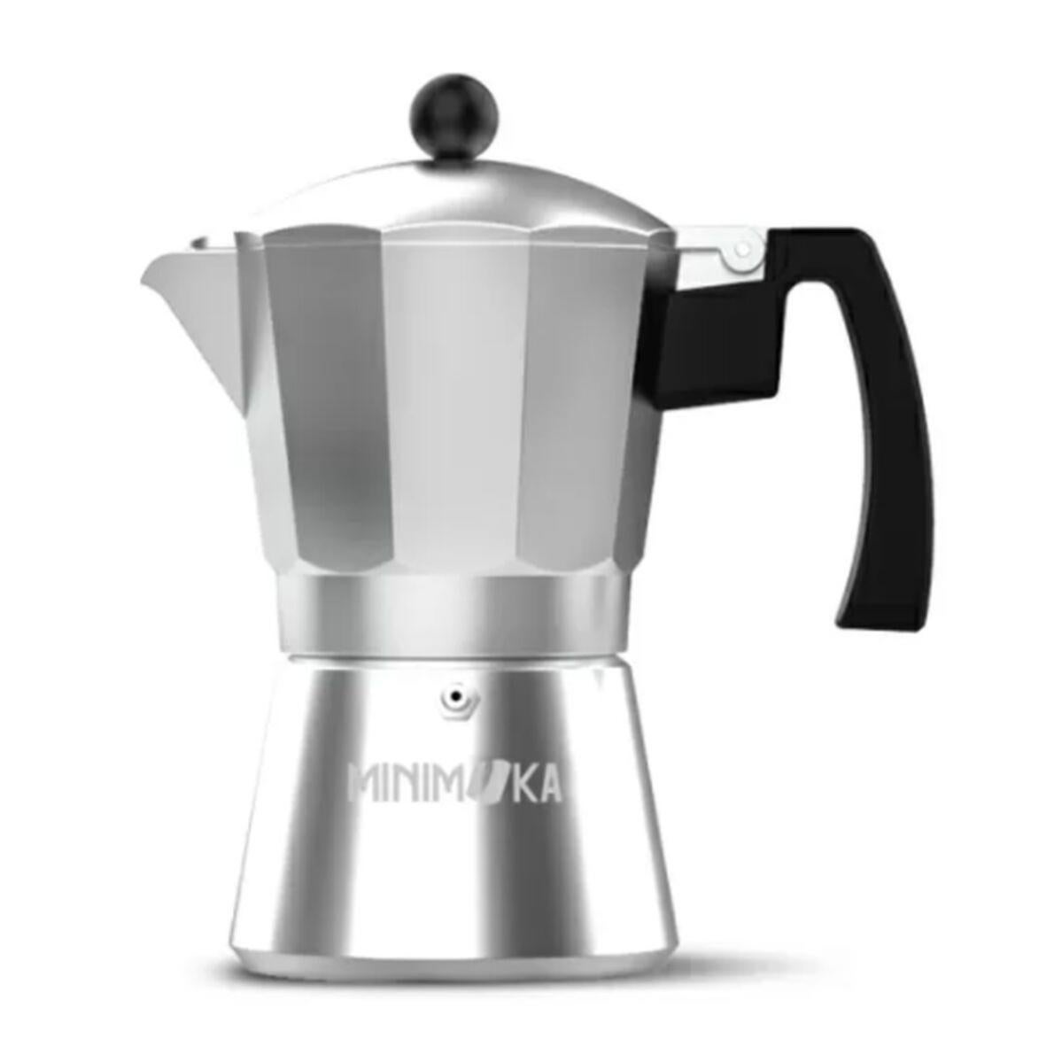Minimoka - 6 - Cafetera Italiana Con Capacidad De Hasta 6 Tazas En Oferta Cafetera Italiana Taurus Kcp9006 6T Mini Moka Plateado Aluminio (6 Tazas)