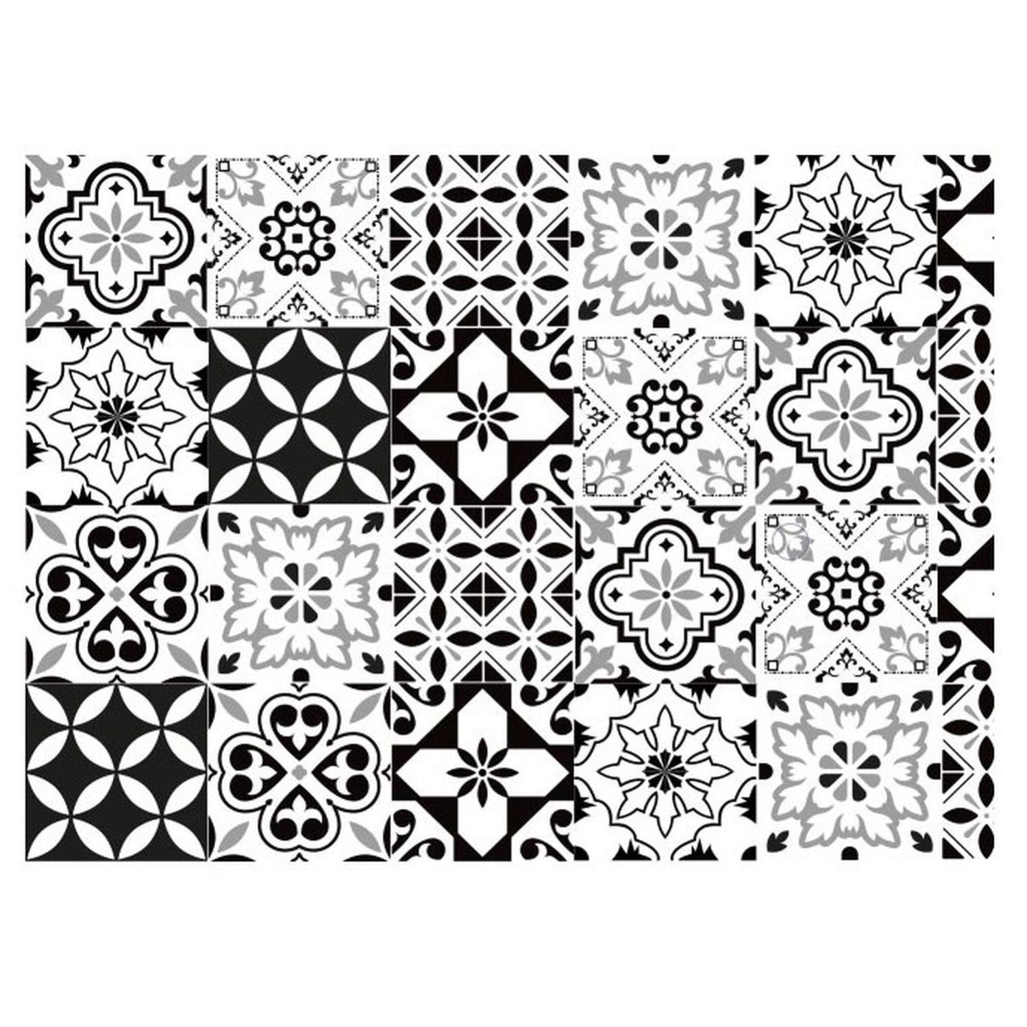Adhésif décoratif Aspect carreaux de ciment 150 x 45cm Leroy Merlin