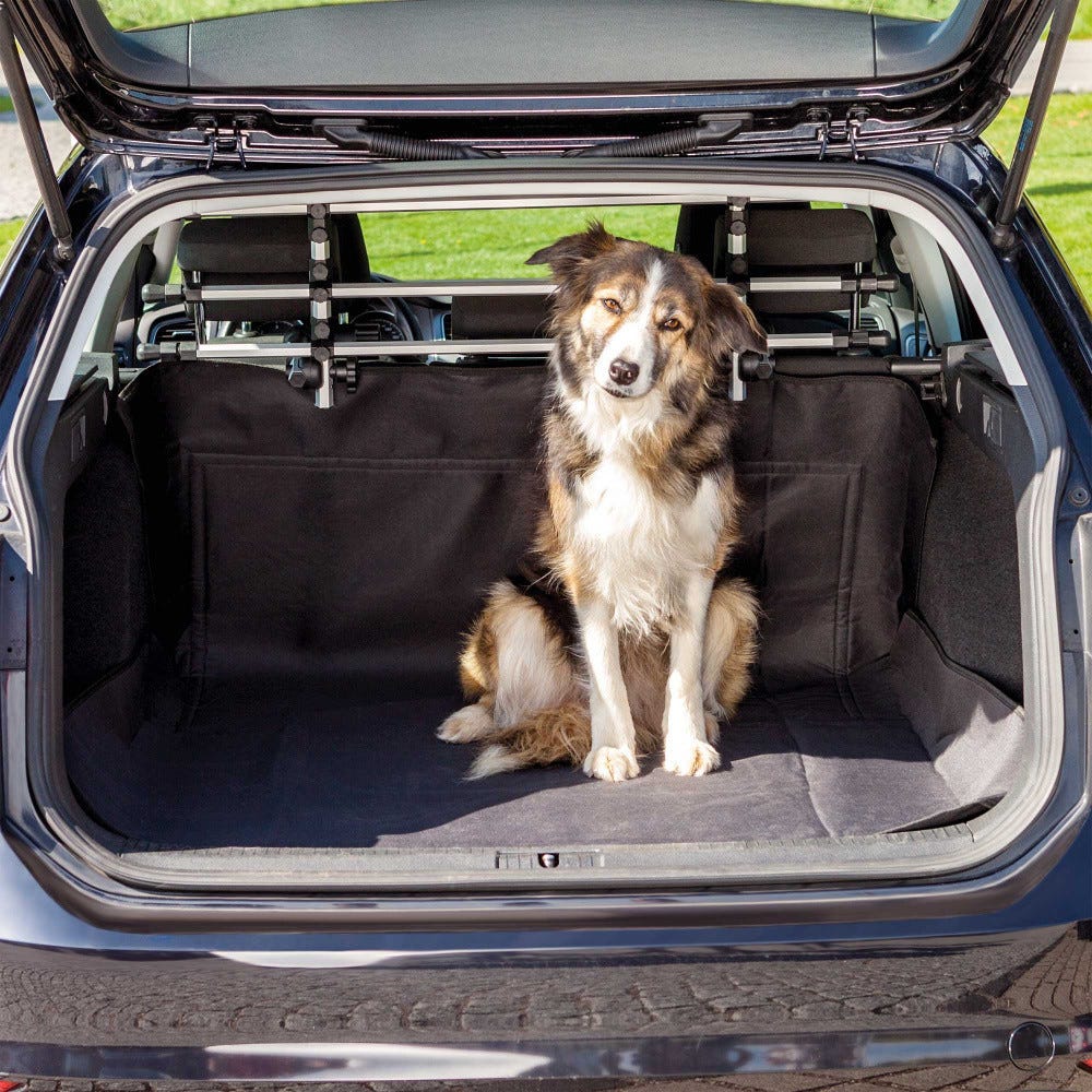 Reja de seguridad de coche para perros ajustable PawHut 140x50cm negro