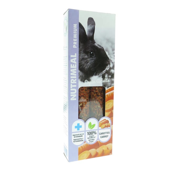 Animallparadise -Friandises 2 sticks premium carotte pour lapin
