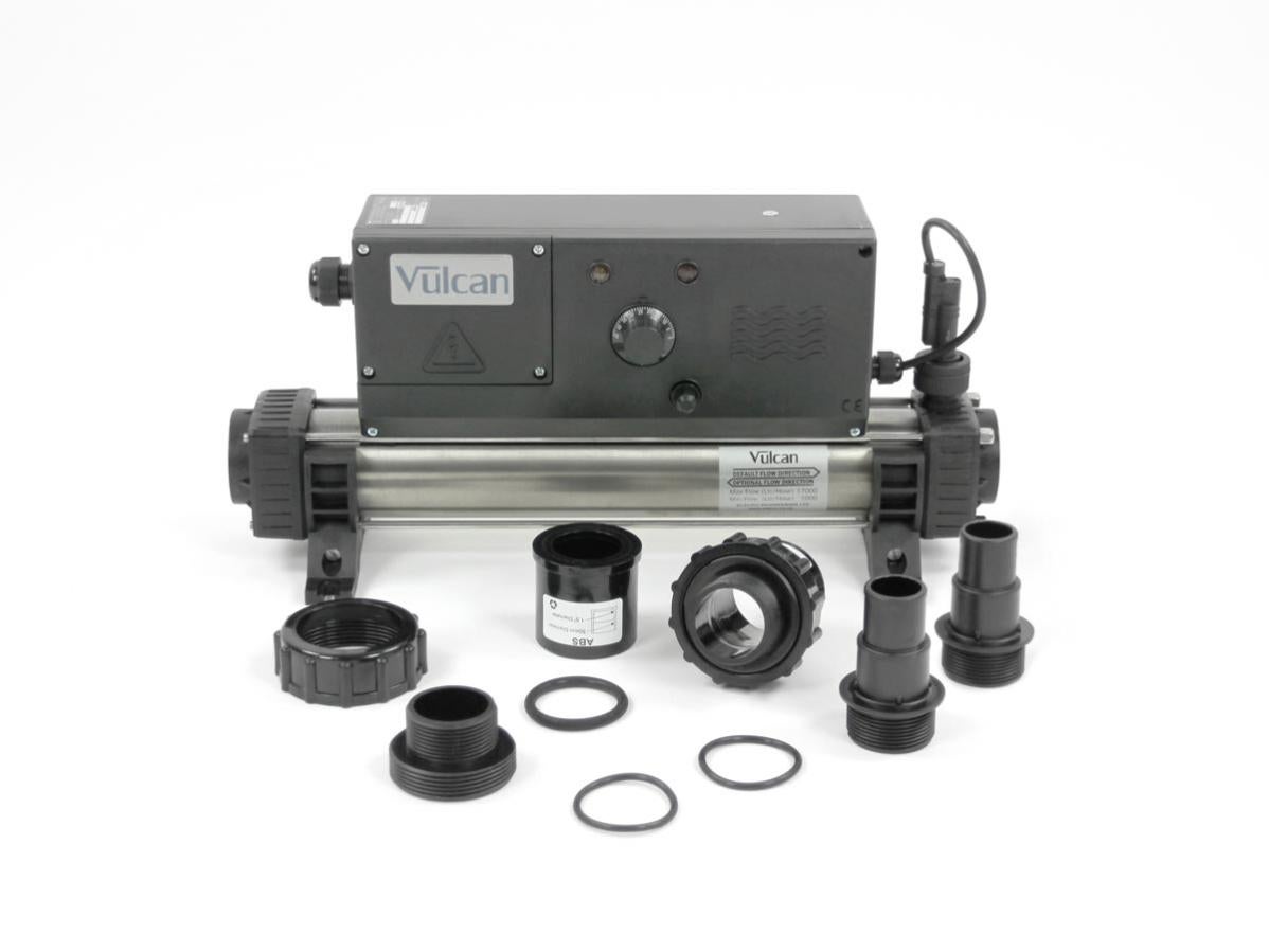 Réchauffeur Vulcan Analogue Titane 4.5Kw Mono Piscine Hors-Sol Et Enterrée