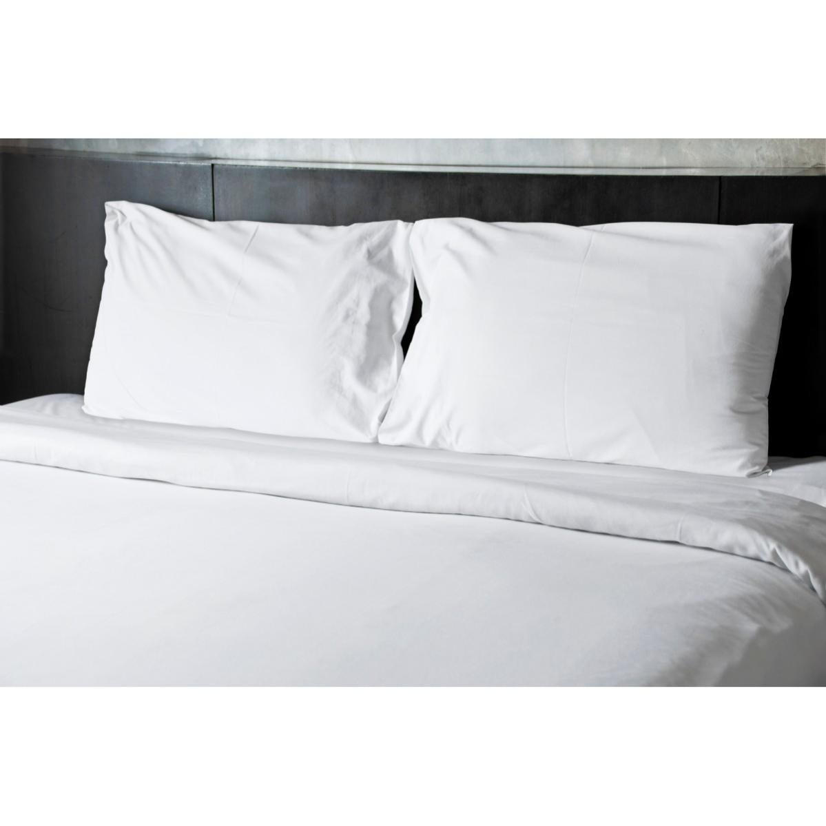 DRAP PLAT 100% COTON 57 FILS COULEURS - Blanc, MATIÈRE - 100% COTON, TAILLES - 240 x 300 cm - 3