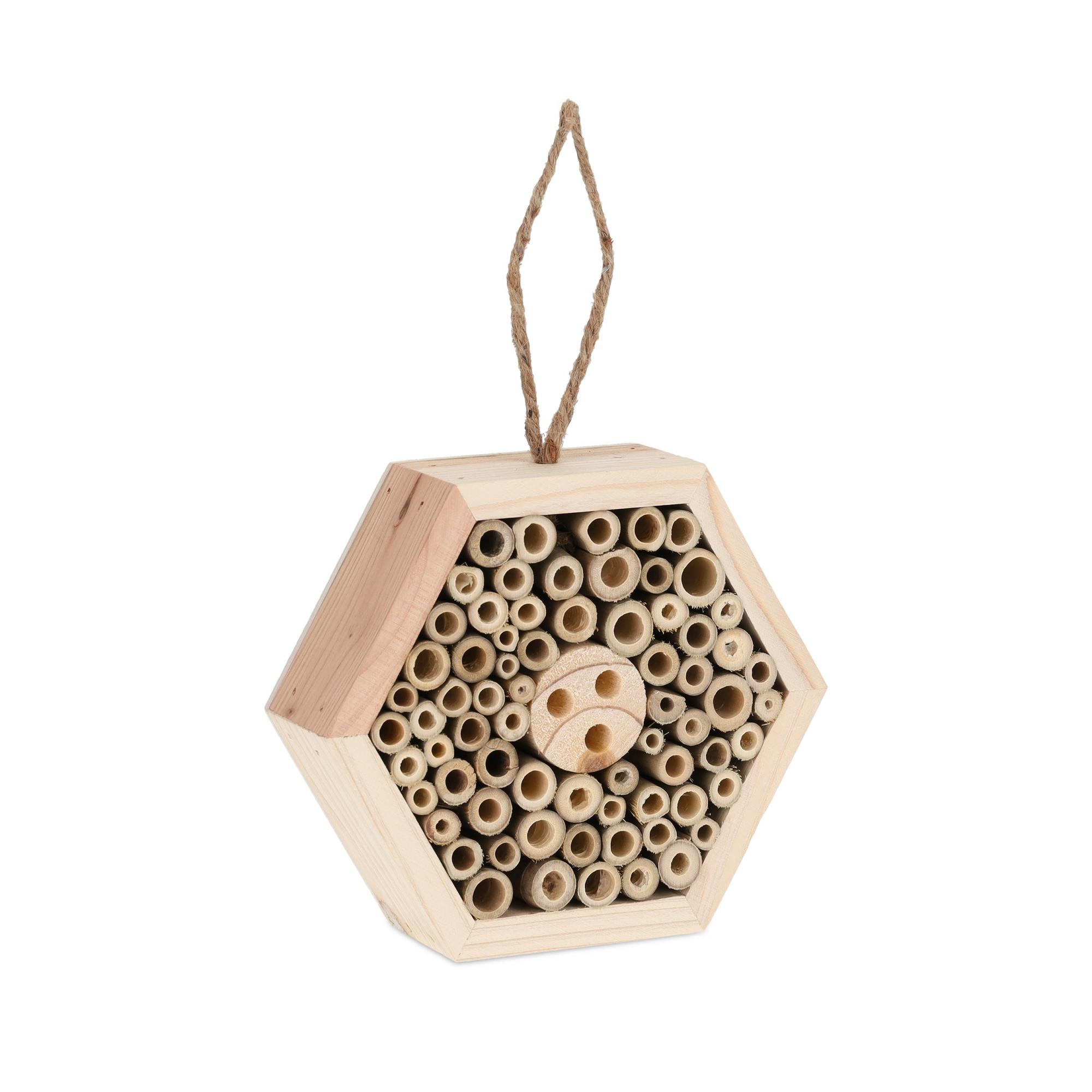 Casetta Per Insetti Relaxdays In Legno - Hotel Per Api E Vespe, Da Appendere, 29x21,5x9,5 Cm - Foto 7