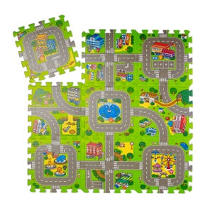 BIMBE - Tapis d'éveil Puzzle 36 éléments 180x180cm bébé/enfant