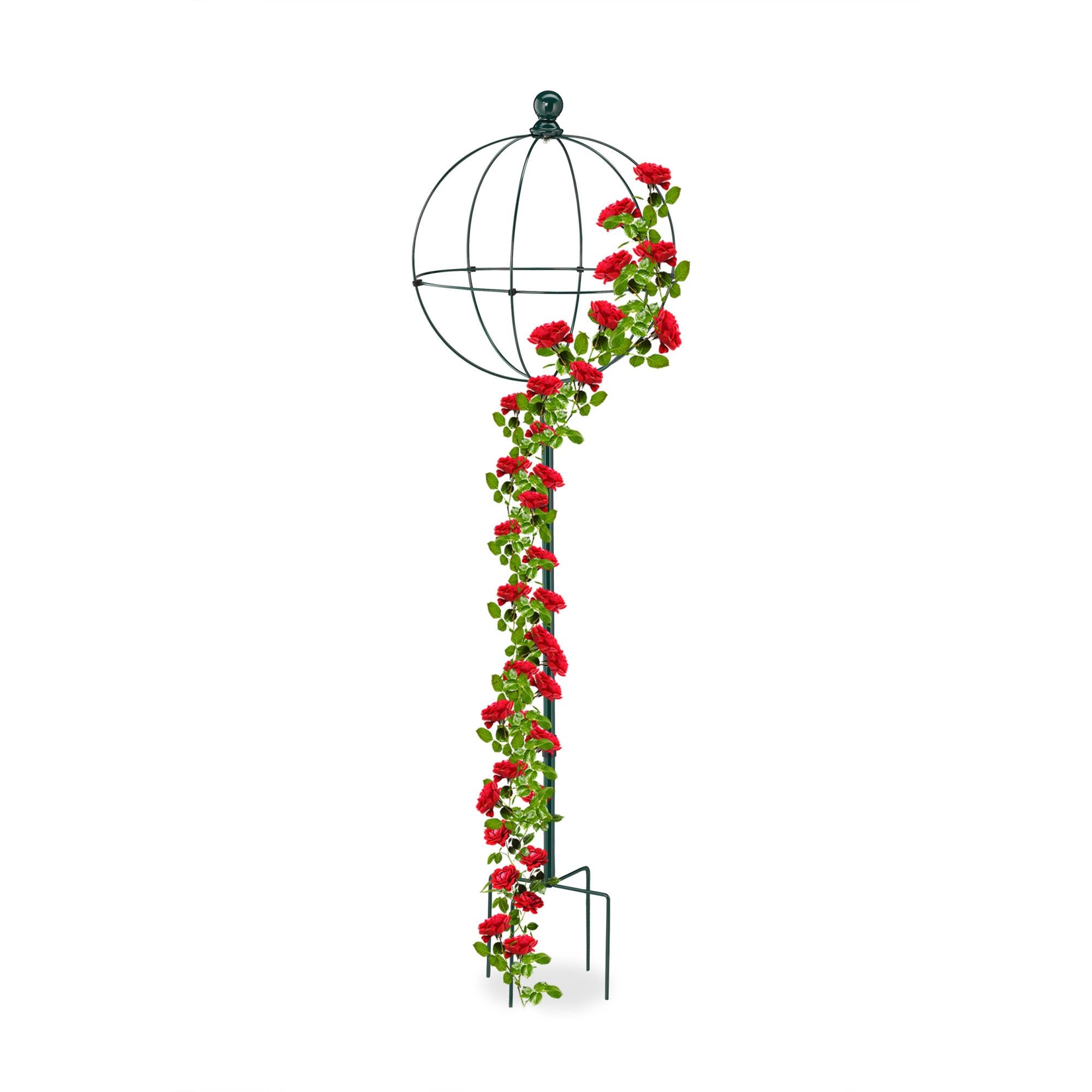 6x Obelisco per Rampicanti, a Piramide, per Piante, Rose, Accessori da Giardino, 192x35x35 cm, in Acciaio, Verde, HLP | Leroy Merlin