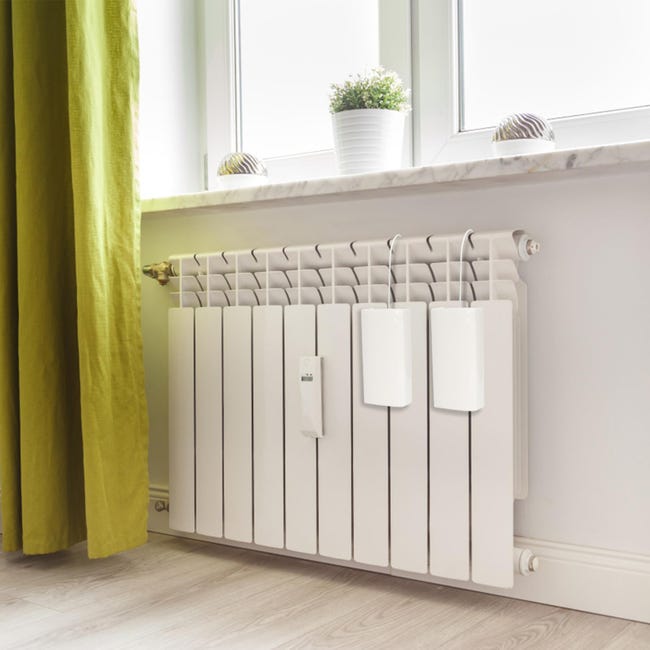 Saturateur radiateur Lignes, humidificateur d'air à suspendre avec crochet  inclus, céramique, 9x19,5x4 cm, blanc