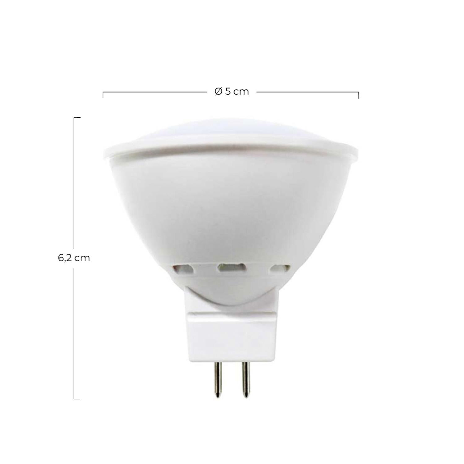 Pack 2 Bombillas LED Spotlight GU5.3 6W 25000H 7hSevenOn LED Leroy Merlin
