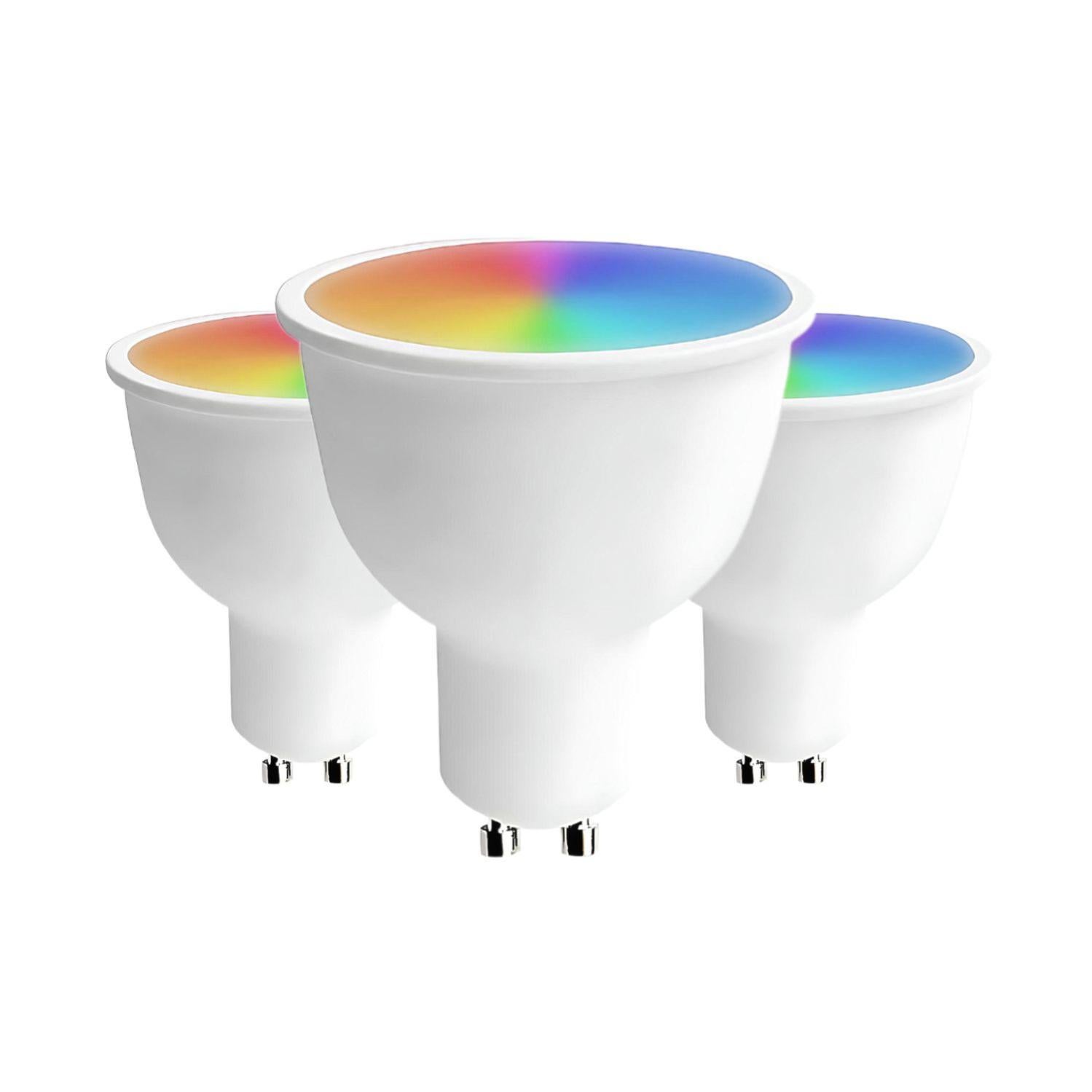 Confezione di 5 faretti LED GU10 argento 5W 3000K