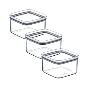 Pack 2 recipientes de almacenamiento redondos cristal – cocuisine