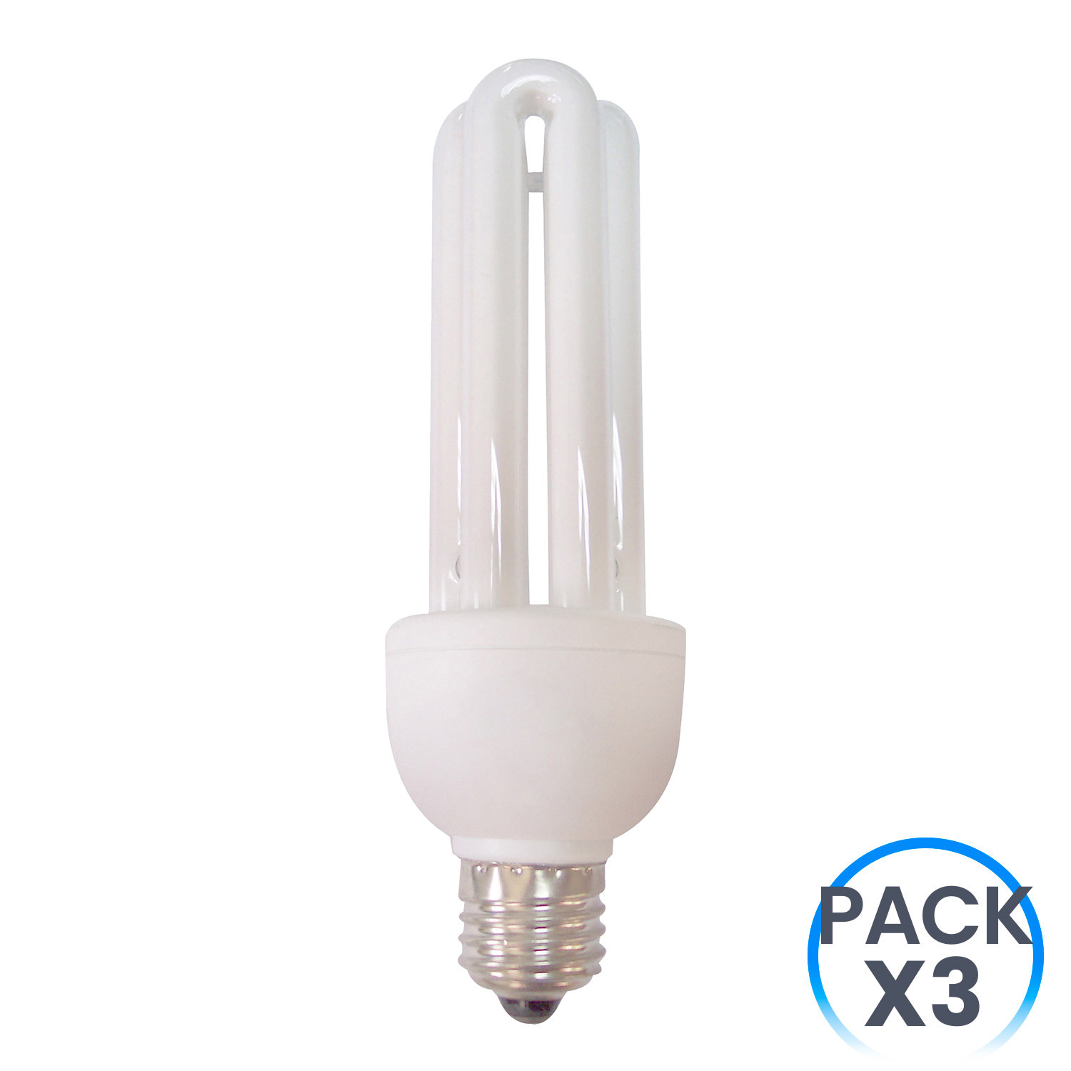 Pack 3 Bombillas CFL Bajo Consumo Mini 3U E27 20W 1200lm 7hSevenOn | Leroy Merlin