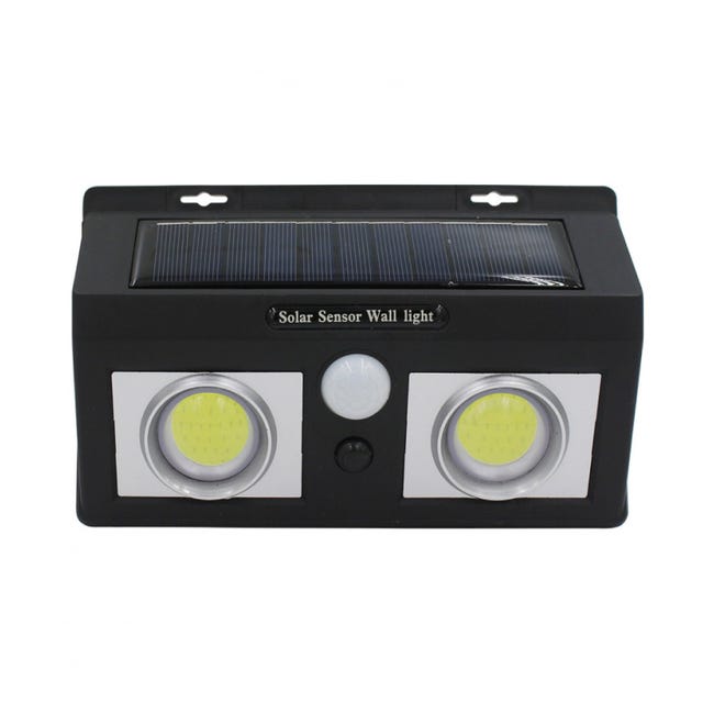 Pack 6 Apliques de Pared Solares LED con Sensor Crepuscular y Movimiento  Negro 7500K 20000H 7hSevenOn