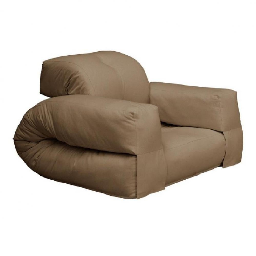Fauteuil futon standard convertible HIPPO CHAIR couleur mocca Leroy
