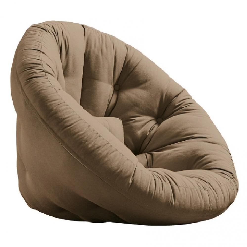 Fauteuil futon standard convertible NIDO CHAIR couleur mocca Leroy Merlin
