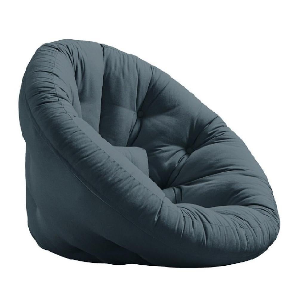 Fauteuil futon standard convertible NIDO CHAIR couleur bleu pétrole