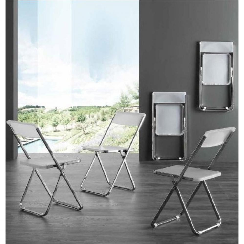4 Chaises Pliantes Rembourrées En Velours Côtelé - Cadre Acier, Charge 120 Kg - Pour Salle à Manger, Intérieur - Bleu