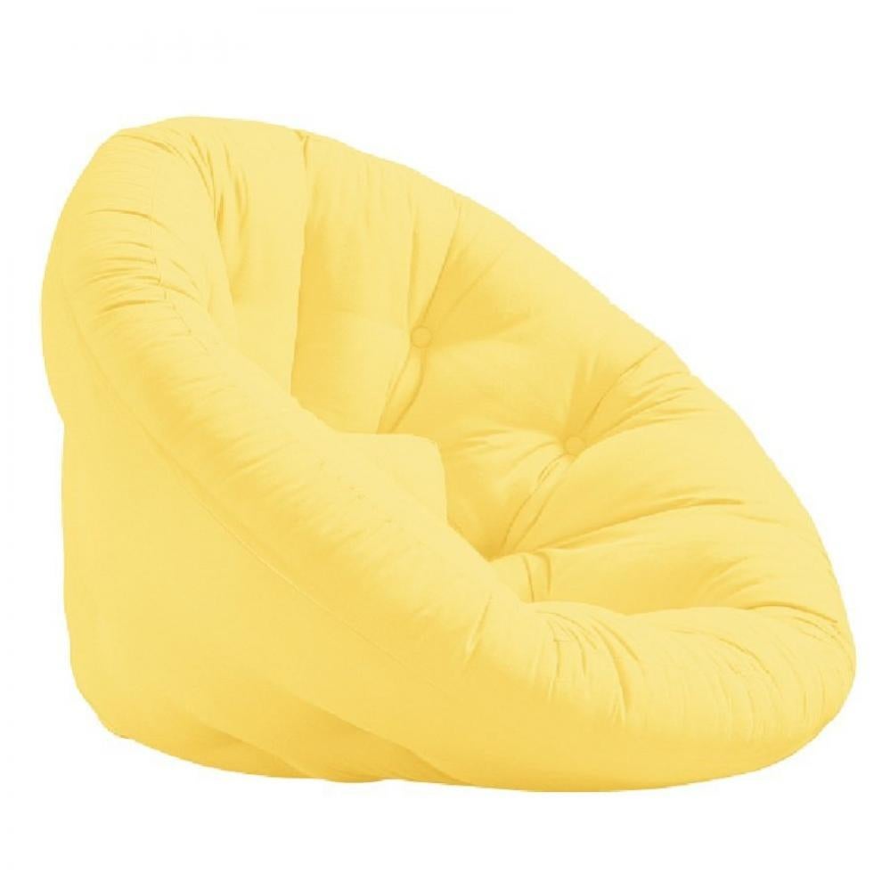 Fauteuil futon standard convertible NIDO CHAIR couleur jaune Leroy Merlin