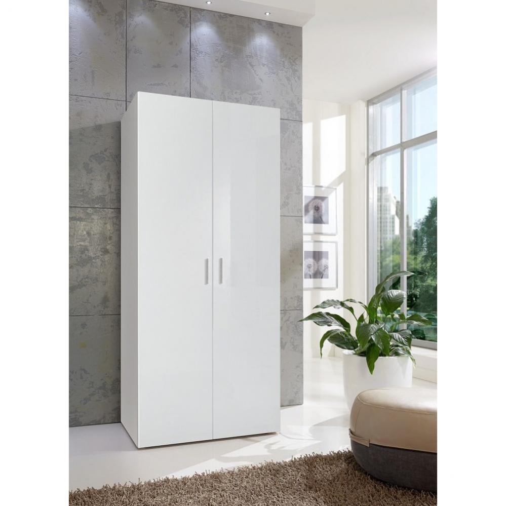 Armoire penderie 2 portes MALTA laquée blanc cassé L 80 cm Leroy Merlin