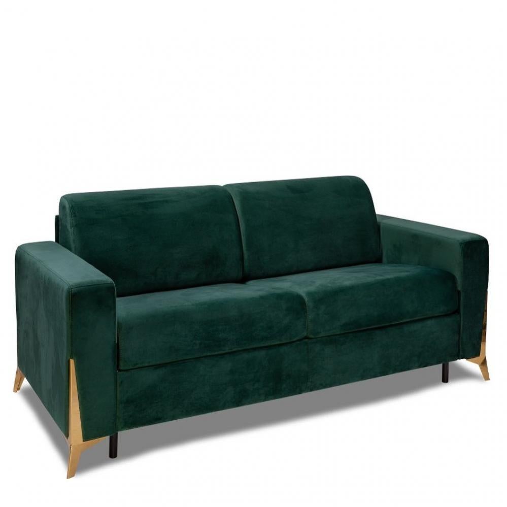 Canapé express CALYPSO convertible 140cm matelas épaisseur 16cm pieds ...