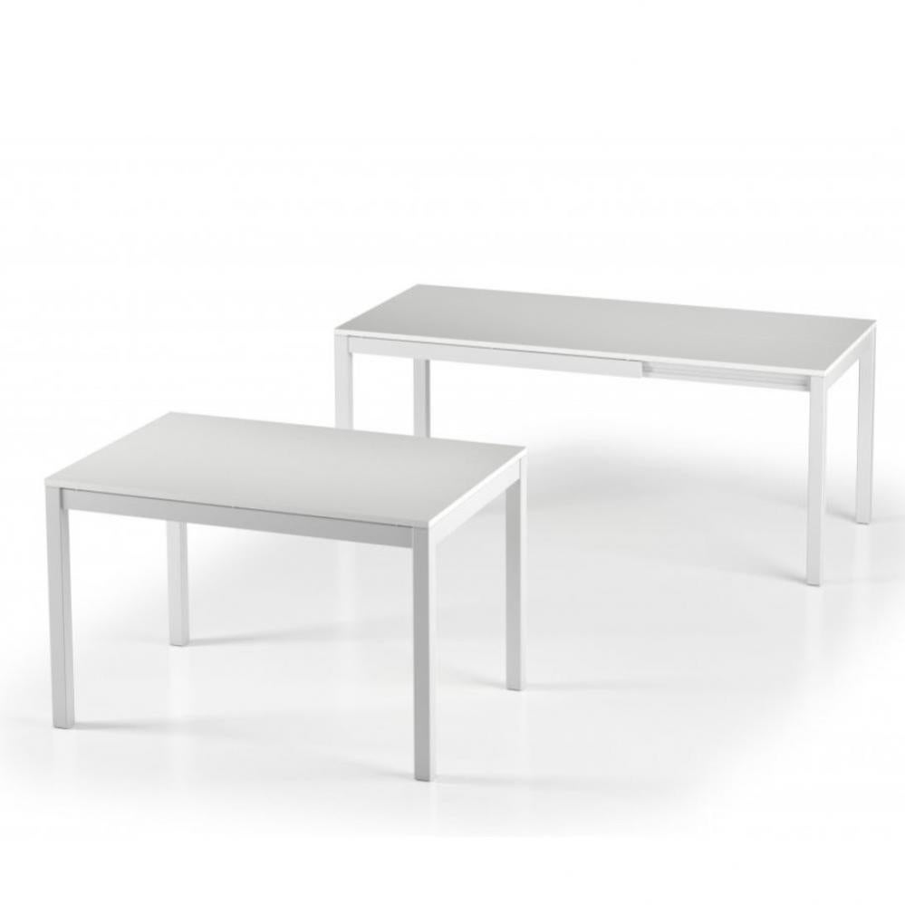 Table de repas extensible ALUNGO 120 x 80 cm ch??ne blanc | Leroy Merlin