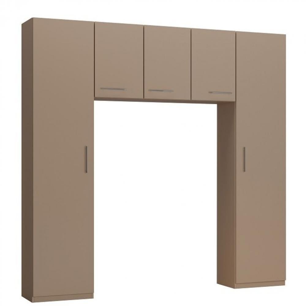 Ensemble de rangement pont 3 portes taupe mat largeur 230 cm Leroy Merlin