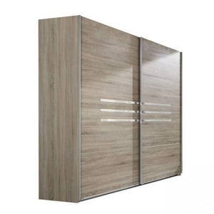 Dressing à portes coulissantes clapton 135cm coloris chêne avec 1