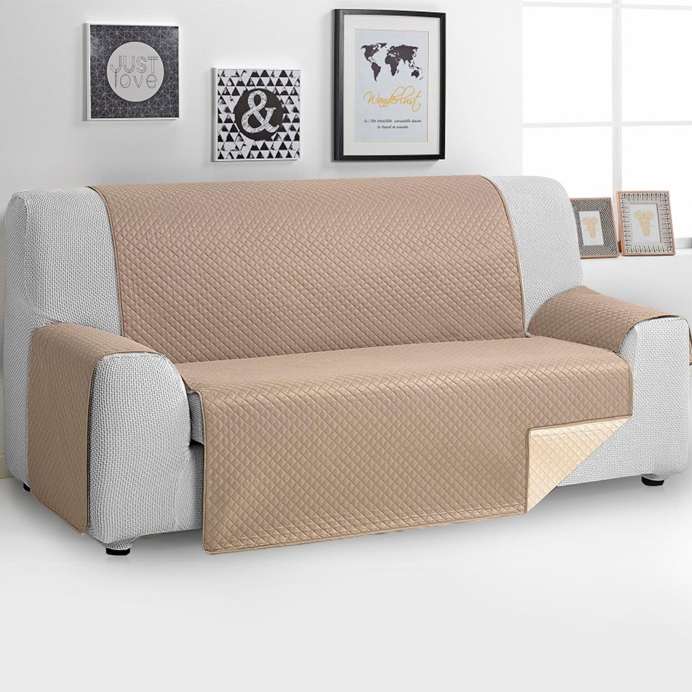 HOME MERCURY Funda de Sofá Reversible, Protector para Sofás Acolchado
