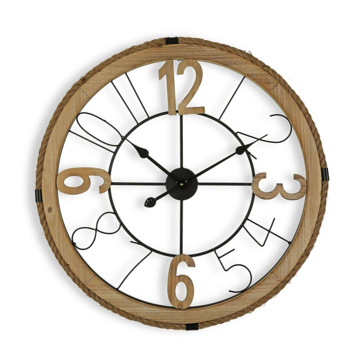 Orologio Da Parete Giallobus - Legno MDF, Design Bilay, 45x45cm, Silenzioso, Made In Italy - Foto 4