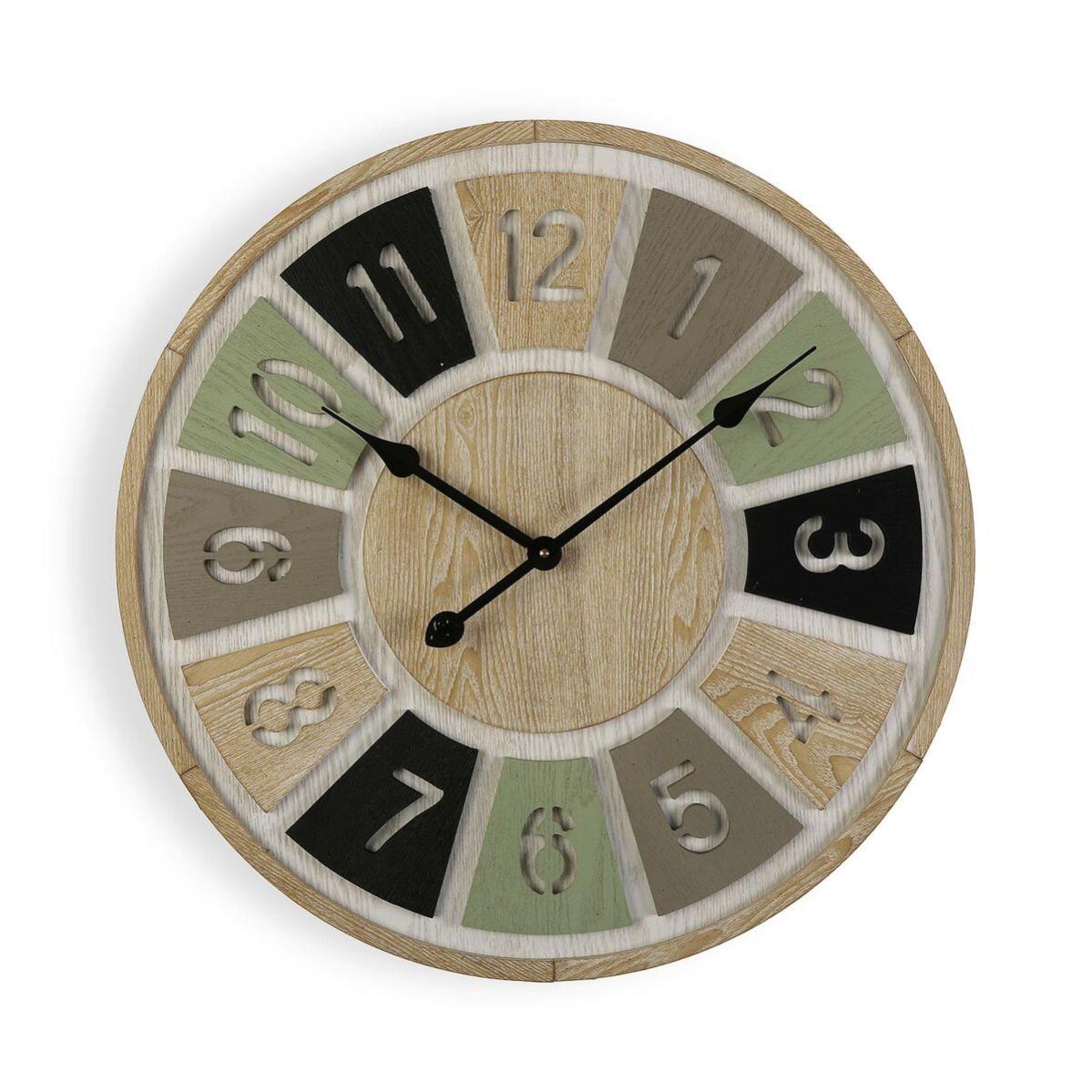 Versa Orologio Da Parete Silenzioso Diametro 30 Cm - Vetro E Plastica - Movimento Continuo - Nero