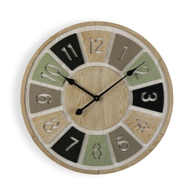 Versa Orologio Da Parete Silenzioso Diametro 30 Cm - Vetro E Plastica - Movimento Continuo - Nero