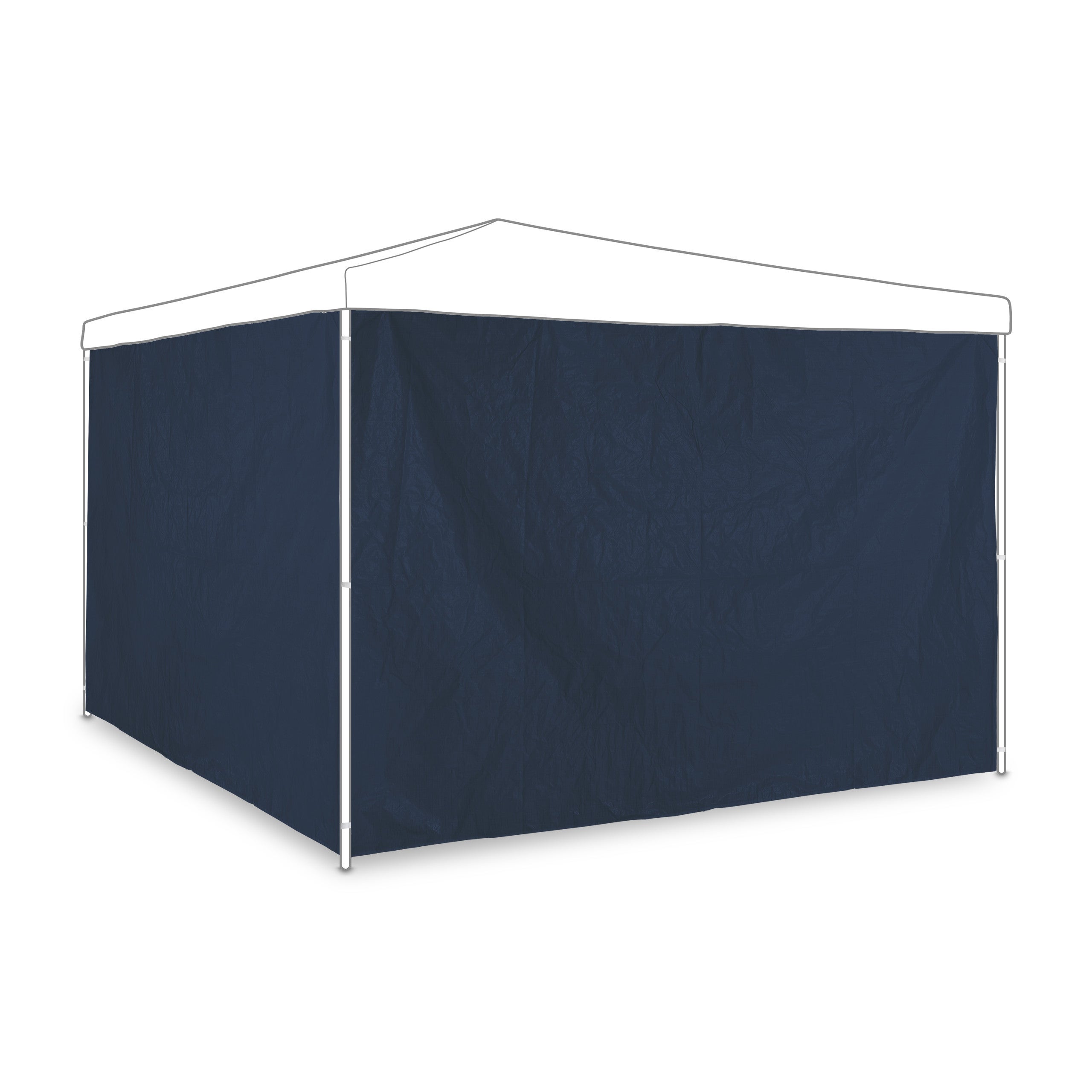 Relaxdays Tende Laterali per Gazebo 2x3 m, Set 3, Telo Impermeabile, Pareti  in PE con Chiusure a Strappo, Blu Scuro