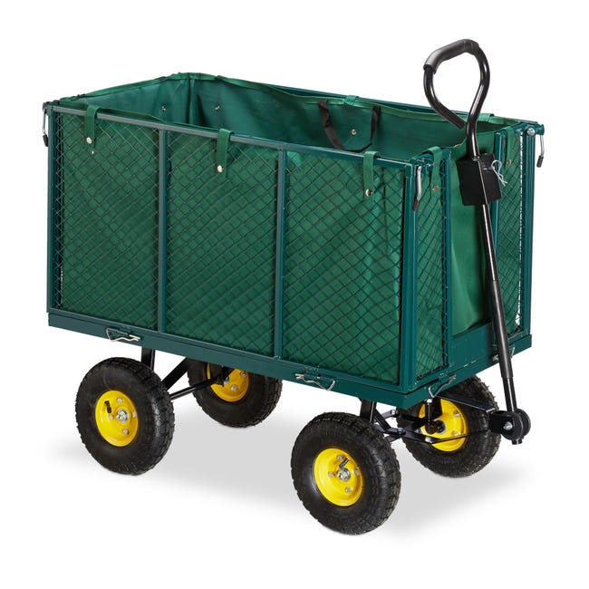 Relaxdays Carrello Da Giardino Carretto Grande Con Sponde Pieghevoli relaxdays-carrello-da-giardino-carretto-grande-con-sponde-pieghevoli